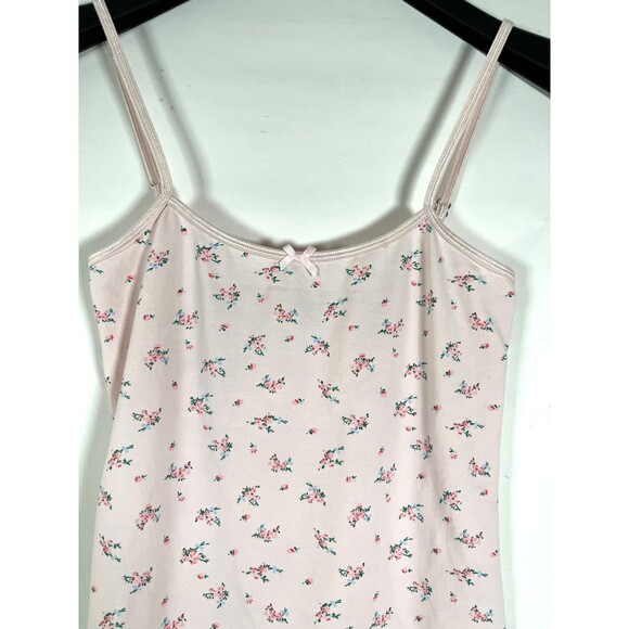 Frankies Bikinis Gwen Cotton Mini Slip Dress Floral Pink XS Bodycon - Picture 4 of 9